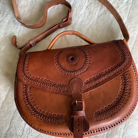 Mexican leather handbag - Picture 1 of 8